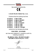 Preview for 2 page of Lincoln Electric INVERTEC V160-S Operator'S Manual