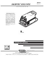 Lincoln Electric InvertecV350-PIPE Operator'S Manual preview