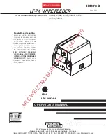 Предварительный просмотр 1 страницы Lincoln Electric LF-74 Operator'S Manual