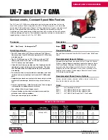 Предварительный просмотр 1 страницы Lincoln Electric LN-7 Technical Specifications