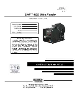 Lincoln Electric LWF-4GS Operator'S Manual preview
