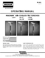 Lincoln Electric MAGNUM LA-17 Operating Manual preview