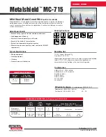 Lincoln Electric Metalshield MC-715 Specification Sheet предпросмотр