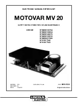 Lincoln Electric MOTOVAR MV 20 Safety Instruction For Use And Maintenance preview