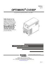 Lincoln Electric OPTIMARC CV355P Operator'S Manual preview