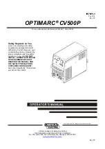 Lincoln Electric OPTIMARC CV500P Operator'S Manual preview