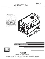 Lincoln Electric OUTBACK 145 Operator'S Manual preview