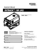 Lincoln Electric OUTBACK 185 (AU) Operator'S Manual предпросмотр