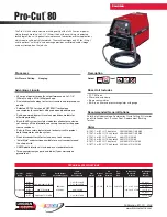 Lincoln Electric PCT 80 Technical Specifications preview