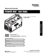 Preview for 33 page of Lincoln Electric POWER MIG 180 DUAL Operator'S Manual