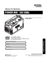 Preview for 65 page of Lincoln Electric POWER MIG 180 DUAL Operator'S Manual