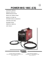 Lincoln Electric Power MIG 180C Operator'S Manual предпросмотр