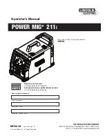 Lincoln Electric POWER MIG 211i Operator'S Manual preview