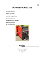 Preview for 1 page of Lincoln Electric POWER WAVE 345 Operator'S Manual