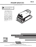 Lincoln Electric POWER WAVE 355 Operator'S Manual preview