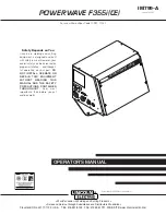 Preview for 1 page of Lincoln Electric POWER WAVE F355I Operator'S Manual