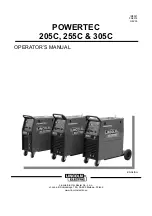 Lincoln Electric POWERTEC 205C 230/400V Operator'S Manual preview