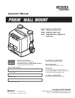 Preview for 1 page of Lincoln Electric PRISM 13105 Operator'S Manual