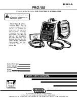 Lincoln Electric PRO 155 Operator'S Manual preview