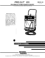 Lincoln Electric PRO-CUT 125 Operator'S Manual preview