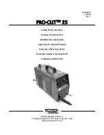 Lincoln Electric PRO-CUT 25 Operator'S Manual предпросмотр