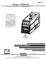 Preview for 1 page of Lincoln Electric RANGER 11458 Operator'S Manual