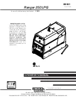 Lincoln Electric RANGER 250 LPG Operator'S Manual preview