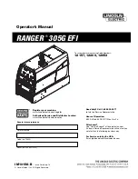 Preview for 1 page of Lincoln Electric RANGER 305G EFI 12157 Operator'S Manual