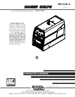 Preview for 1 page of Lincoln Electric RANGER 305LPG Operator'S Manual