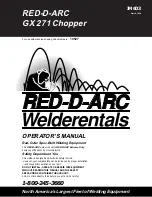 Preview for 1 page of Lincoln Electric RED-D-ARC GX 271 Chopper Operator'S Manual