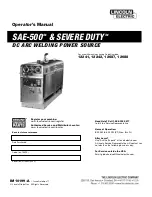 Lincoln Electric SAE-500 Operator'S Manual preview