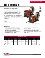 Lincoln Electric Semiautomatic Wire Feeders LN-8 Technical Specifications предпросмотр