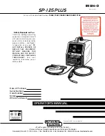 Lincoln Electric SP-125 PLUS Operator'S Manual preview