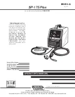 Lincoln Electric SP-175 PLUS IM790 Operator'S Manual preview