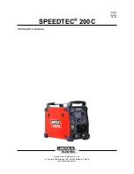 Lincoln Electric speedtec 200c Operator'S Manual preview