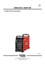 Lincoln Electric SPEEDTEC 505SP BR Operator'S Manual preview