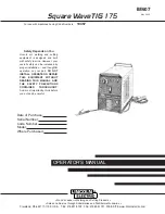 Lincoln Electric SQUARE WAVE IM607 Operator'S Manual preview