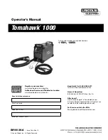 Preview for 1 page of Lincoln Electric Tomahawk 1000 Operator'S Manual