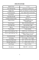 Preview for 5 page of Lincoln Electric VIKING ArcSpecs Operator'S Manual