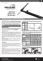 Предварительный просмотр 9 страницы Lincoln Electric WELDLINE WTT2 17V Instructions For Safety, Use And Maintenance