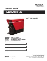 Предварительный просмотр 1 страницы Lincoln Electric X-Tractor 8A Operator'S Manual