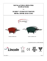 Lincoln Foodservice Fusion 2030 Series Installation & Operating Instructions Manual preview