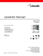 Lincoln Foodservice Impinger II 1100 Series Operator'S Manual preview