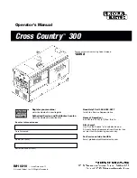 Lincoln Global CROSS COUNTRY 300 SAFETY 12362 Operator'S Manual preview