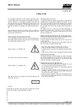 Preview for 3 page of Lincoln industrial 2/2-Way Owner'S Manual