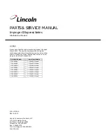 Preview for 1 page of Lincoln 1154-080-EA Installation And Parts & Service Manual