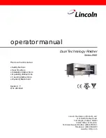 Lincoln 1960 Series Operator'S Manual preview