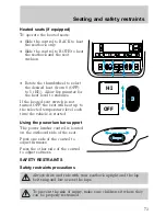 Предварительный просмотр 73 страницы Lincoln 1998 Continental Owner'S Manual