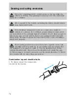 Предварительный просмотр 74 страницы Lincoln 1998 Continental Owner'S Manual