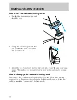 Предварительный просмотр 76 страницы Lincoln 1998 Continental Owner'S Manual